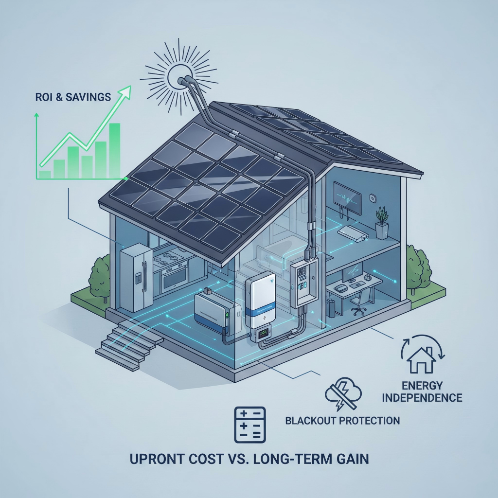 solar panels with battery storage